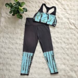 Electric & Rose Matching Tie Dye Workout Set (M Bottoms, L Top)